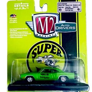 M2 Machines® Auto-Drivers 1970 Dodge Super Bee 383 Green R50 18-02
